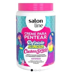 Creme Para Pentear Definição Alongada Cachos de Sereia 1kg - SALON LINE