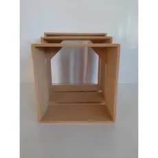 Jogo de nicho em MDF 6mm 3 peças cor "cru" decoração