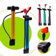 Bomba De Ar Manual 3 Bicos Schrader E Presta Encher Pneu Carro Moto Bicicleta Bike Bola Boia Balão Colchão Piscina