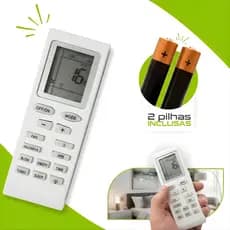 Controle Remoto Para Ar Condicionado Gree Split Inverter + 2 Pilhas
