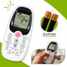Controle Remoto Para Ar Condicionado Midea Comfee Komeco + 2 Pilhas
