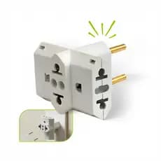 Adaptador Tomada T Benjamin Universal 10A e 20A Amperes