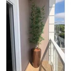 Bambu vertical 4 hastes folhas artificiais 1mt