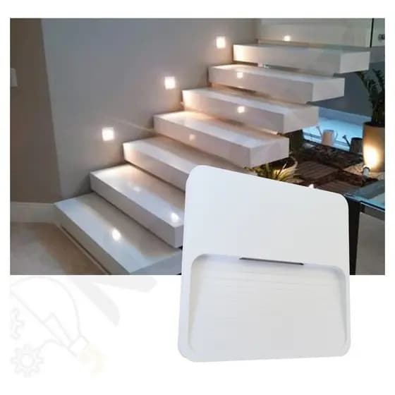 Balizador Sobrepor Led Fit Slim IP65 Área Externa 2w 4x4 Parede Escada Muro