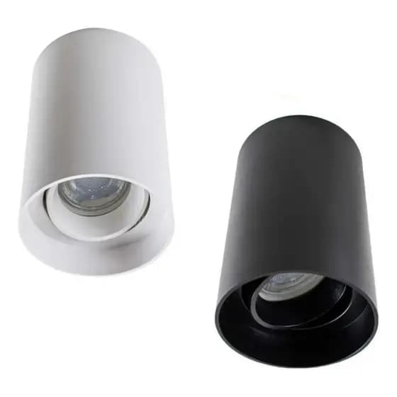 Luminária Teto Pergolado Redonda P/ Dicroica Preto Ou Branco