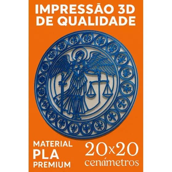 Guirlanda São Miguel Arcanjo 20x20cm Natal – Material Premium – Frete Grátis