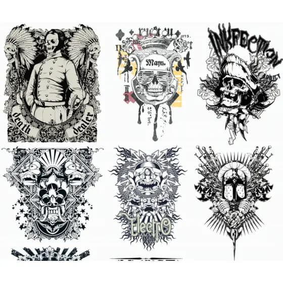 12 Estampas G DTF Caveiras alta resolucao para camiseta *pode-se aplicar com ferro de passar