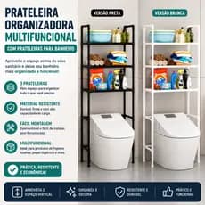 Prateleira Organizadora Multifuncional com Prateleiras Para Banheiro