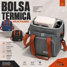 Bolsa Térmica 2 Compartimentos Grande Capacidade Para Marmita E Bebidas
