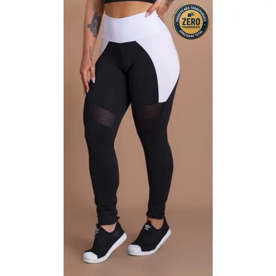 Calça Legging Feminina Cintura Alta Fitness Recorte Academia DRB Modas