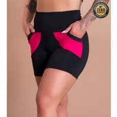 Short Fitness Feminino Cintura Alta Com Bolso Sustentação Academia Treino DRB Modas