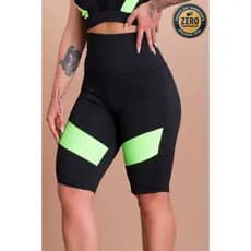 Bermuda Feminina Fitness Ciclista Detalhe Perna Academia Moda Treino DRB Modas