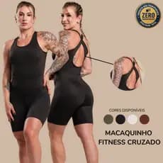 Macaquinho Macacão Feminino Cruzado Costas Fitness Treino Academia DRB Modas