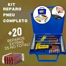 Kit Maleta Reparo Pneu Profissional Maleta Com  Refis Para Reparo Do Pneu De Moto Carro E Bicicleta