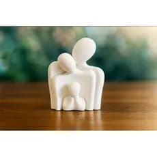 Escultura Família Abstrata Minimalista Estatueta Casa e Decoração 1 Filho (POR FAVOR, LEIA A DESCRIÇÃO)