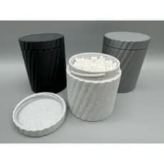 Porta Cotonete Porta Algodão com Tampa - Multiuso - Cozinha, Banheiro, Quarto