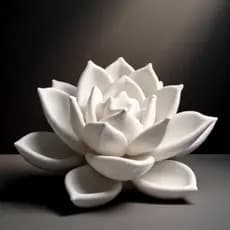 Escultura Flor Decorativa - Flor de Lótus 11 cm Decoração Casa Apartamento Flor Decoração (POR FAVOR, LEIA A DESCRIÇÃO)