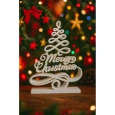 Enfeite Árvore de Natal Merry Christmas - Decoração Natalina Elegante