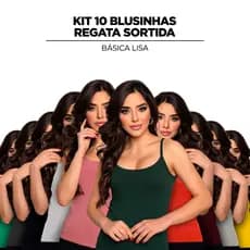 kIT 10 Regatas de alcinha feminina blusinha basica lisa para o dia a dia