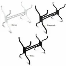 Base de Mesa Jantar 6 Lugares Ferro Aço Retangular Ideal Para Tampos de Vidro Madeira e Marmore