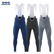 KEMALOCE Calças De Ciclismo Masculino Spring & Autumn Blue/Black/Grey Gel Pad Babete MTB