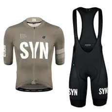 Powerband Novo Cinza Masculino Manga Curta Conjunto De Ciclismo Kit Ao Ar Livre Bicicleta Estrada Camisa E Bib Shorts