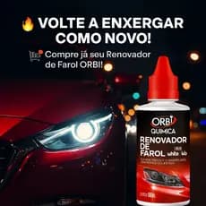 Renovador de Farol Automotivo Restaurador Tira Amarelado e Fosco Limpeza Clareador Brilho sem Polir