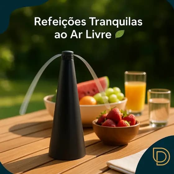 Ventilador Repelente Espanta Moscas Mosquitos Insetos Portátil Mesa Cozinha Comida Kit Und