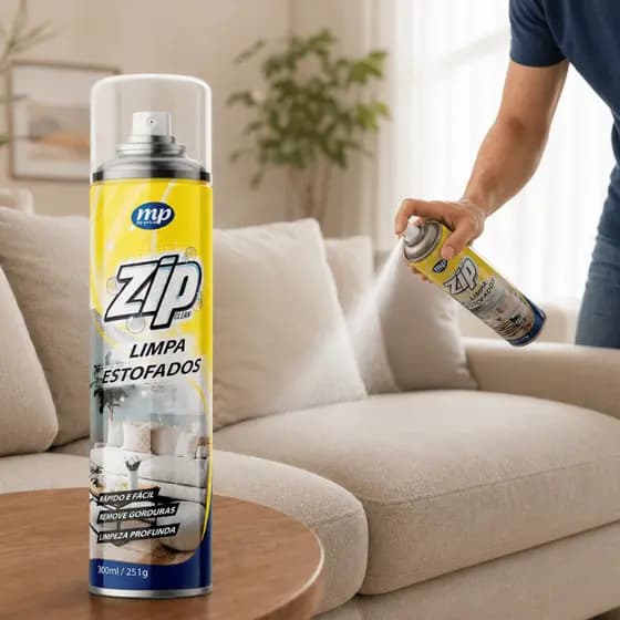 Spray Limpa Estofados Espuma Mágica Limpeza A Seco 300ml Lata Borrifador Limpador Sofá Colchão