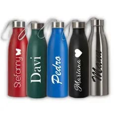Garrafa inox 750ml Personalizada c/seu nome, frase ou logo