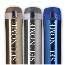 Garrafa Térmica 350 ml e 450 ml Personalizada c/ seu nome, frase ou logo