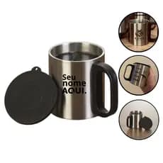 Caneca De Inox 180ml Personalizado c/ seu nome