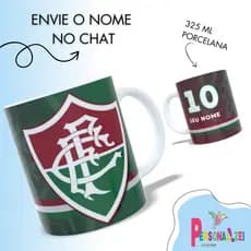 Caneca de Porcelana Personalizada Caneca Time Futebol Tricolor Nense Presente Xícara Personalizada