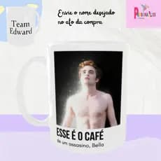 Caneca Personalizada Porcelana Crepúsculo Xícara Personalizada Team Edward Caneca Edward Cullen