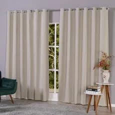 Cortina Linho 100% Blackout Para Sala Quarto 4,00 x 2,50/2,80