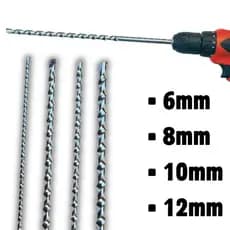 Jogo de brocas longas kit de brocas para concreto extra longa