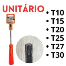 Chave torx longa com cabo screwdriver cromo vanádio T10 T15 T20 T25 T27 T30