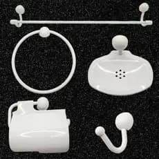Kit jogo de acessórios para banheiro completo 4 ou 5 peças