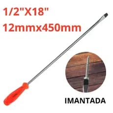 Chave de fenda grande longa 1/2x18” grossa 10 polegadas