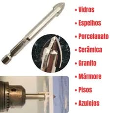 Broca para furar vidro ou porcelanato