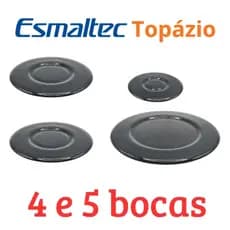 Espalhadores fogão Esmaltec Atlas Bosch Consul Topázio Esmeralda Safira Diamante Alecrim Sálvia 4 5 bocas tampinha