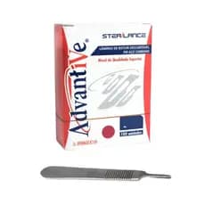 Kit Dermaplaning Lamina Nº 10 C/ 100un + Cabo Bisturi N°3