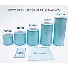 Bobina Grau Cirúrgico Papel para Esterilização AutoClave 10cm manicure dentista