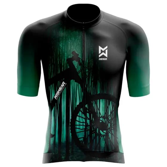 Camisa De Ciclismo Camiseta Ciclismo Mtb Bike Verde Proteção Uv50+