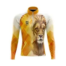 Camiseta Para Ciclista MTB LEÃO  LARANJA MANGA LONGA  MASCULINO/FEMININO Adulto e Infantil