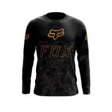 Camisa Para Motocross Fox Trilha Mtb Wear Unissex PRETA E CINZA 2025