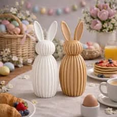 Enfeite de Páscoa Decorativo 2 Coelhos – Dupla de Coelhos Minimalistas