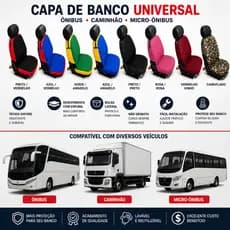 CAPA DE BANCO para ônibus, caminhões ou micro-ônibus.