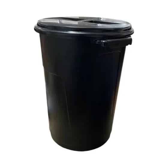 🗑LIXEIRA COM TAMPA 60L - PRETA Durável Empresa Coleta Resistente Casa Restaurante Duravel Grande 🏷🏷🏷