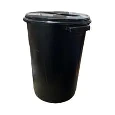 🗑LIXEIRA COM TAMPA 60L - PRETA Durável Empresa Coleta Resistente Casa Restaurante Duravel Grande 🏷🏷🏷